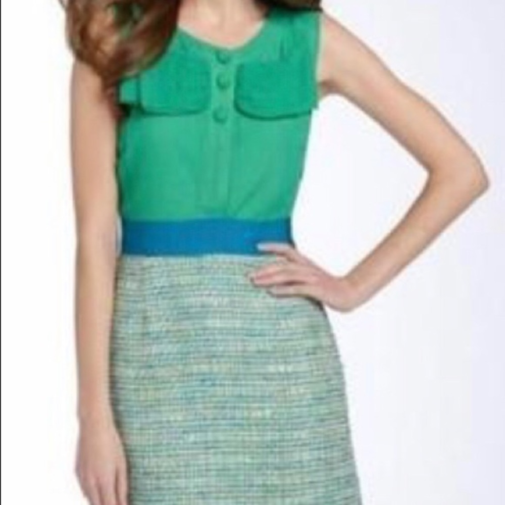 Kate spade Kiki tweed green dress 4